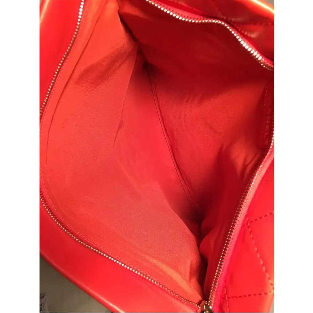 Chanel Red Quilted Leather CC Fold Over Clutch - Picture 6 of 10